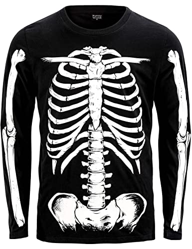 Amazon.com: Funny World Mens Skeleton Shirt Day of The Dead